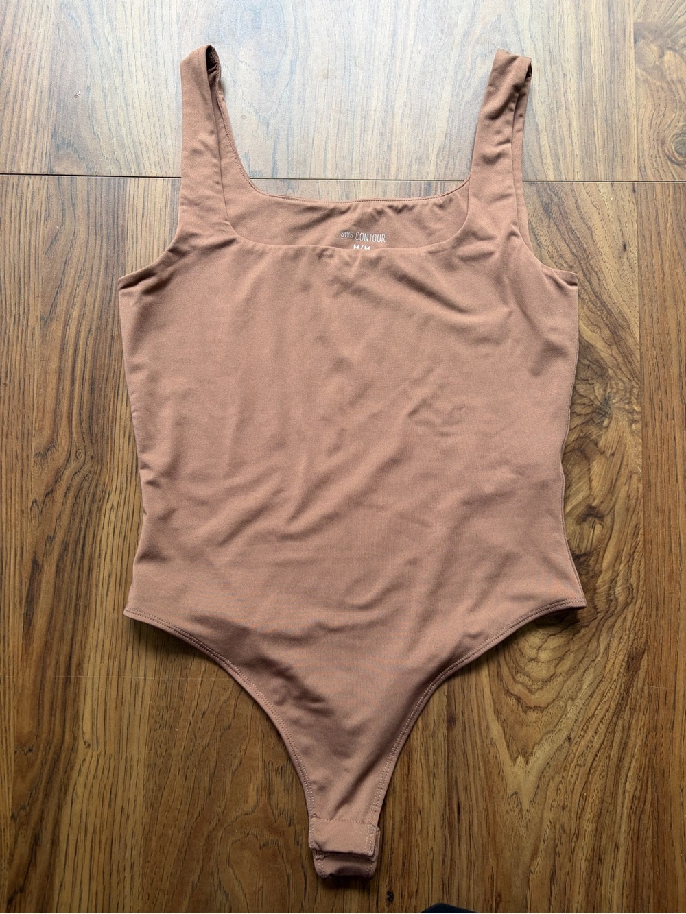 SWS Contour Square-Neck Bodysuit in Dusty Terracott